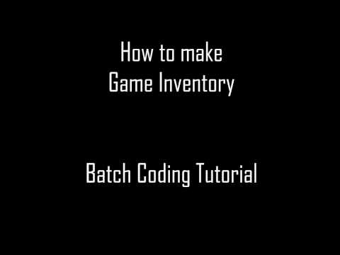 How to make an Inventory in a batch RPG