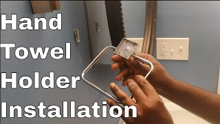 Bathroom Hand Towel Holder Installation by Handyman Jeff 155 views 9 months ago 3 minutes, 56 seconds