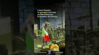 LAURA PAUSINI TIRA LA BANDERA Y LUEGO SE PERSIGNA #laurapausini #virals #viralvideo