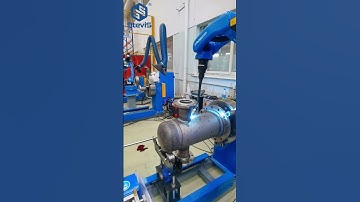 [SteviS Laser] 2 sets of Industrial 6-axis welding robots, welding thick steel pressure vessel