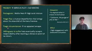 6. What are the popular Theatre Genres? What are the elements of Tragedy?