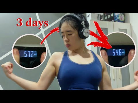 -2.6kg after fasting for 3 days | no food | only drinking water 💧