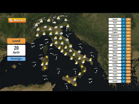 Video Domenica 19 aprile 2026 - Previsioni meteo Italia di domani