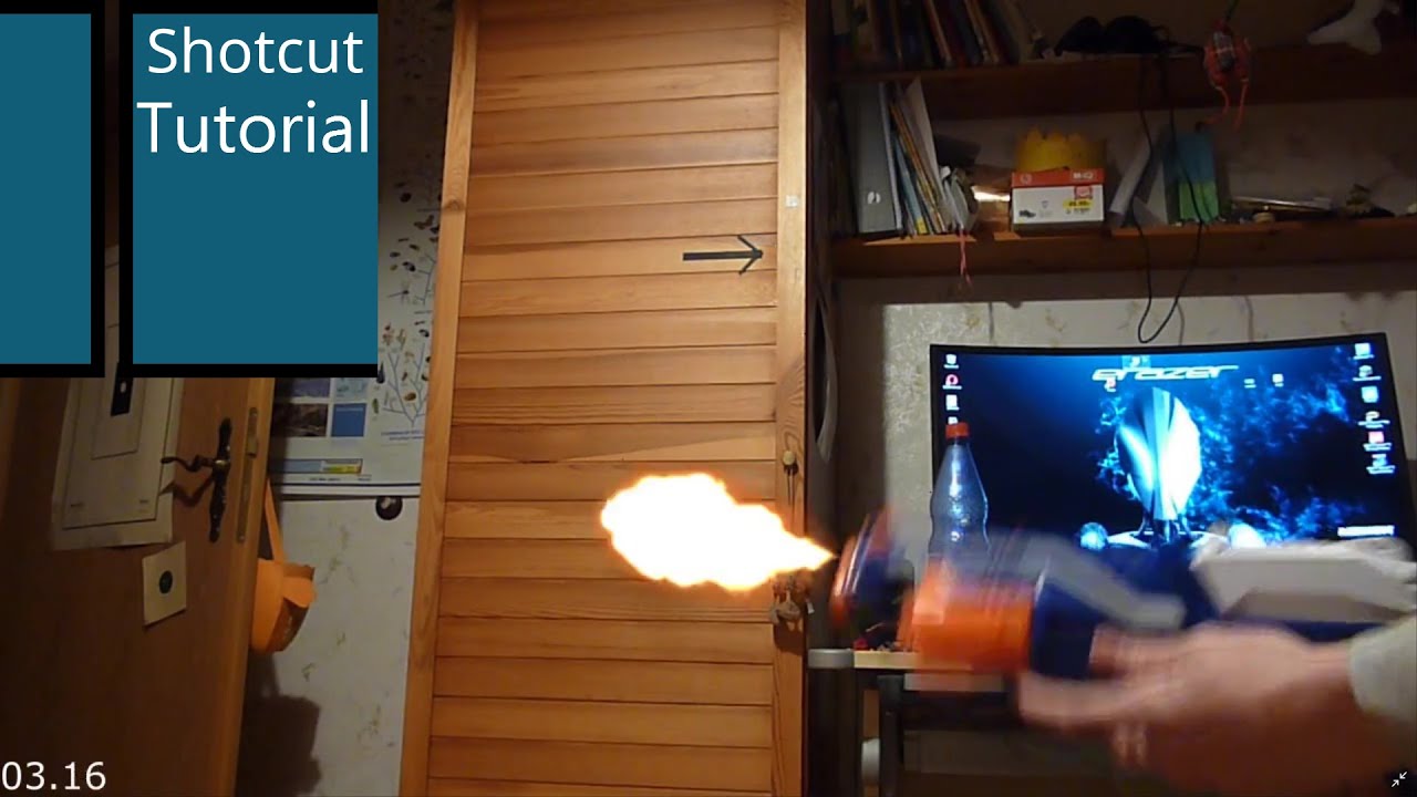 Shotcut tutorial Muzzle flash einfügen - YouTube