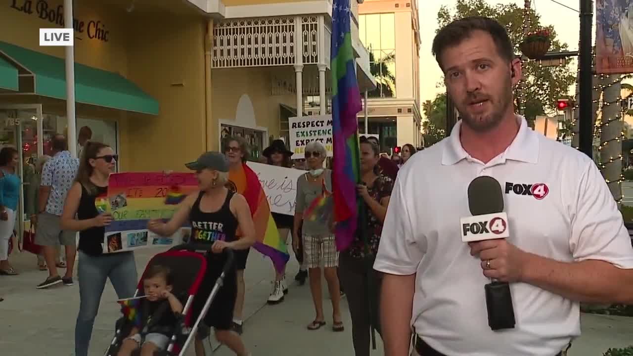 Naples Pride protest