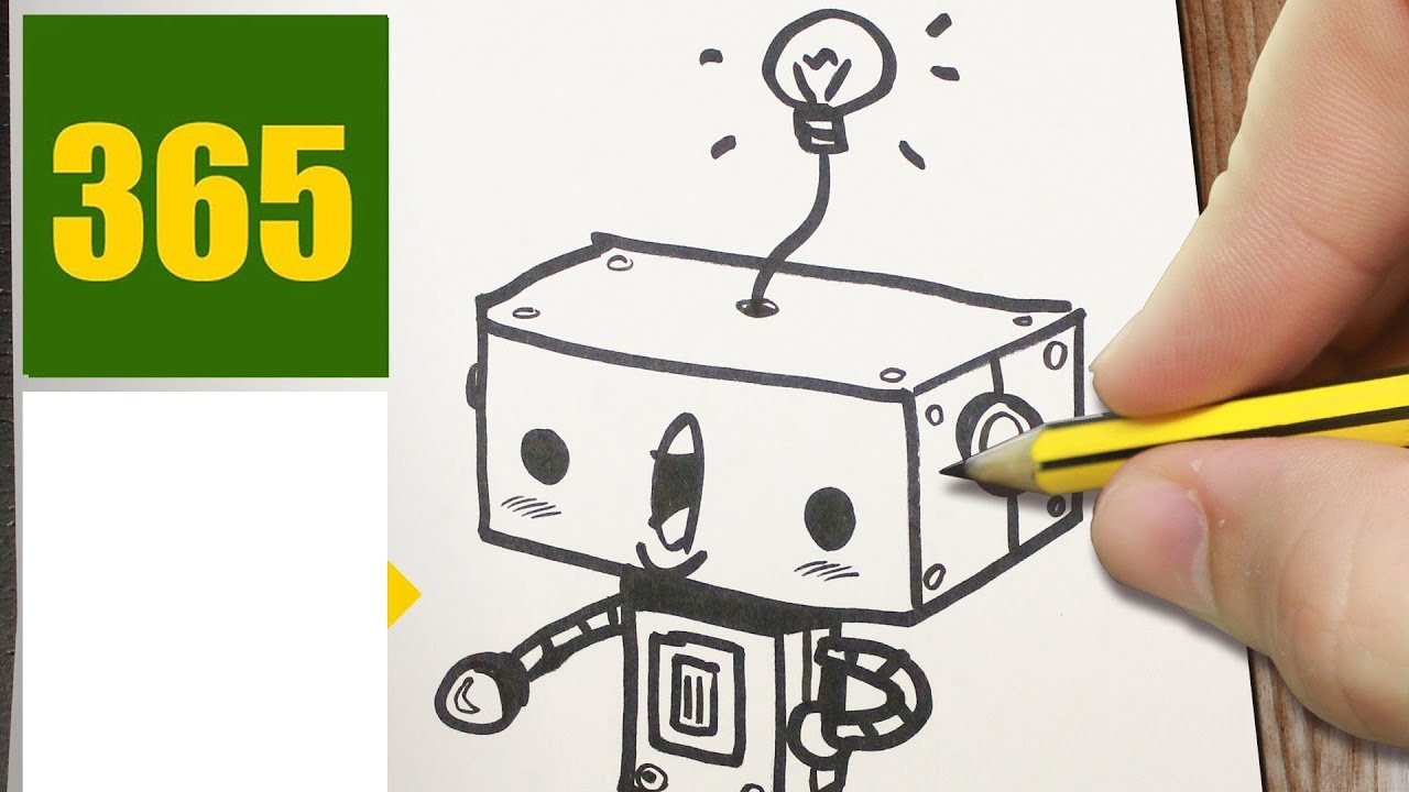 Robot Ritad hur man ritar ROBOT steg för steg - ritningar lätt - YouTube