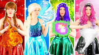 DESCENDANTS FOUR ELEMENTS in REAL LIFE with FROZEN ELSA