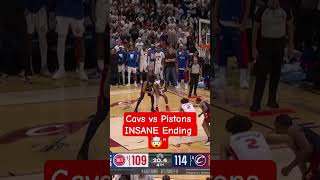Cavs vs Pistons INSANE Ending 🤯 #nba #shortsfeed