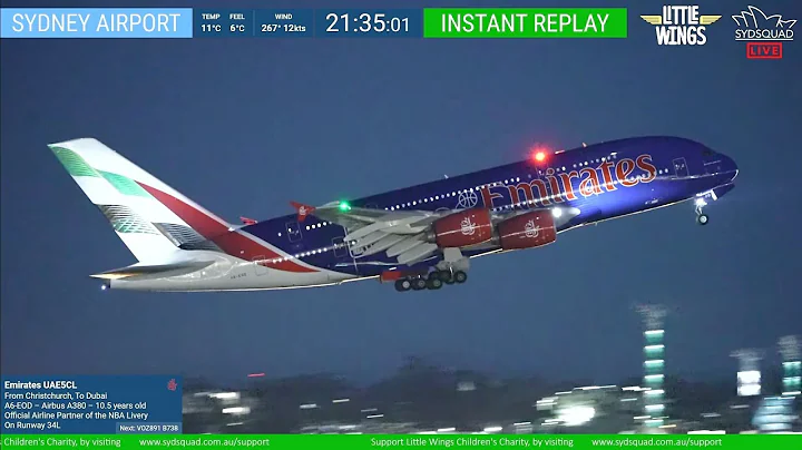🔴 Sydney Airport Plane-Spotting at night + EK A380 NBA Special Livery + With Kurt 🔴