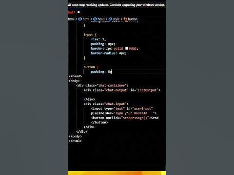 Chat bot using Html, css and js #viral #html #css #youtube #shorts # ...