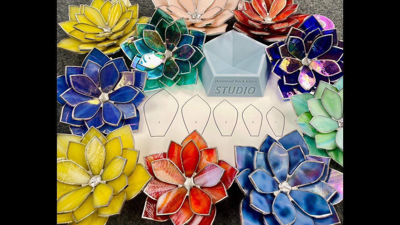 Printable Free 3d Succulent Plant Pattern In Stained Glass Pattern Printable Free 3d Succulent Plant Pattern In Stained Glass Pattern