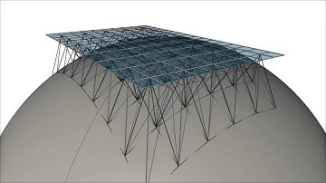 3-dimensional Truss System for Glass Ceiling Support with Sphere