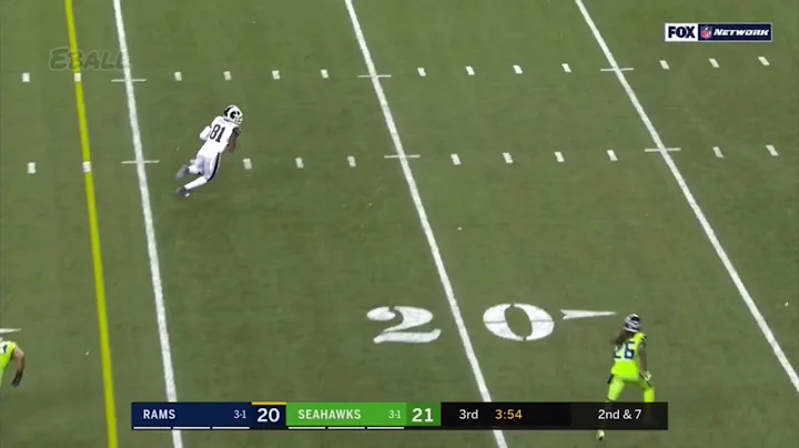 Gerald Everett navigates 32 yards through defender...