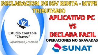 VAT and Income Tax Returns on PC vs. Easy Declaration 💪 Differences 👀 SUNAT - MYPE Tax