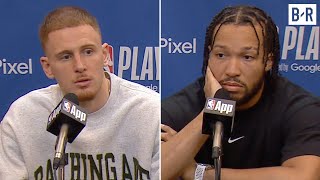 Jalen Brunson On Returning From Injury Vs Pacers Im All Good 2024 Nba Playoffs