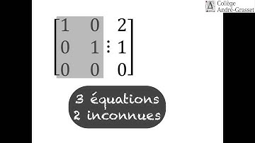 Vidéo 1.2 NYC  Résolution Gauss G Jordan (suite) / Gaussian elimination part 2