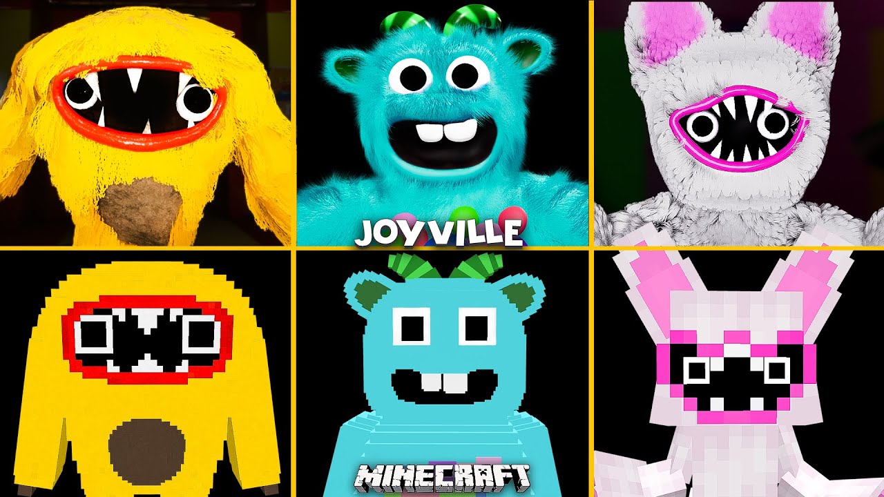Joyville 2 ALL JUMPSCARES vs MINECRAFT #2 - YouTube