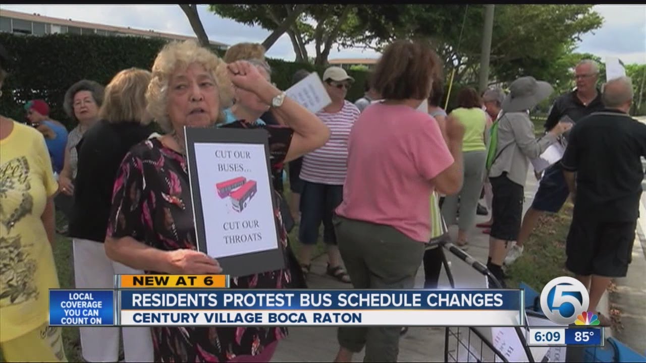 Century village residents protest bus changes