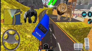 Us Police Uphill Bus Driving Simulator - Police Soldier Transporter Bus #4 - Android Gameplay screenshot 5