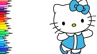 How to Draw a Cute Hello Kitty | Easy Drawing, Coloring & Painting for Kids | Toddlers-Child Art 