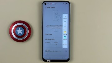 How to turn on/off and move the smart sidebar on OPPO A52 Android 11