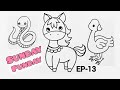 Sunday funday drawing tutorial part 13 || Easy drawing tutorial step by step 