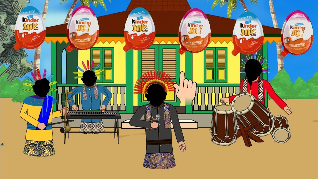 Memasang Kepala Ondel-Ondel di mainan Kinderjoy | ondel ondel lucu