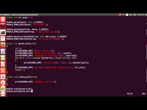 module parameter in linux device driver