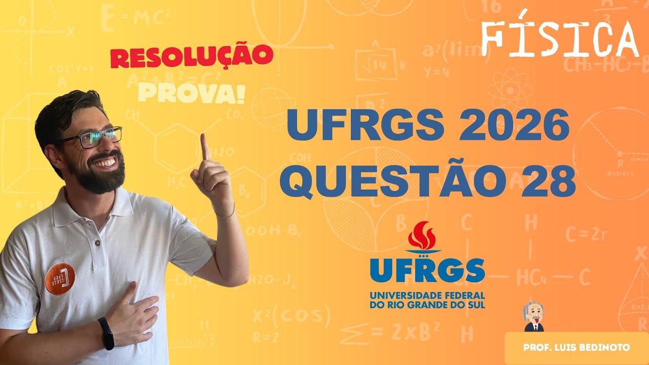 UFRGS 2026 - Questão 28 - Um exemplo de produção de pares no mundo subatômico é o do decaimento