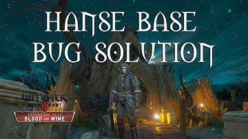 The Witcher 3 Blood And Wine Hanse Base Bug Solution