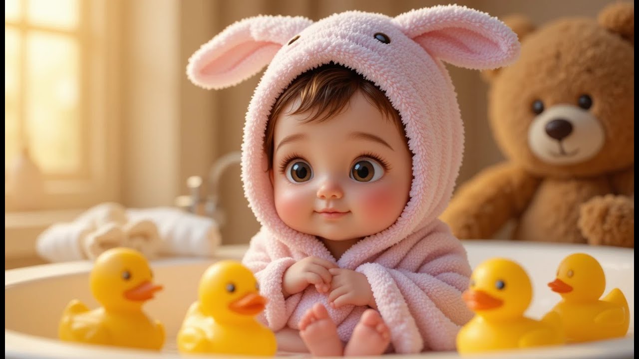 🎵 Bubble Bath Time Song | Baby Bath Rhyme with Bubbles, Duckies & Giggles 🛁✨