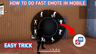 free fire me fast emote kaise kare | how to do fast emote in mobile | fast emote like pc screenshot 3