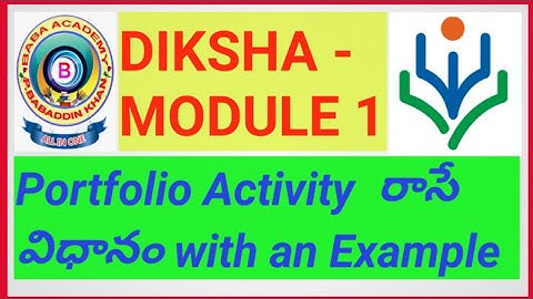 DIKSHA/NISHTHA PORTFOLIO ACTIVITY#PORTFOLIO ACTIVITY  an EXAMPLE#DIKSHA MODULE 1 PORTFOLIO#NISHTHA#