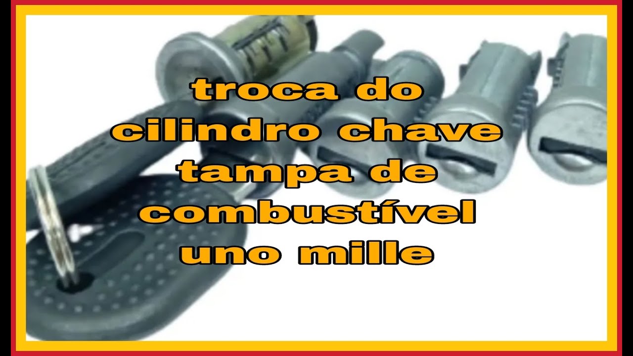 Como trocar cilindro da chave da tampa do tanque de combustível do uno mille 99