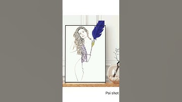 Draw a simple girl using python turtle #shorts #paishot #creative