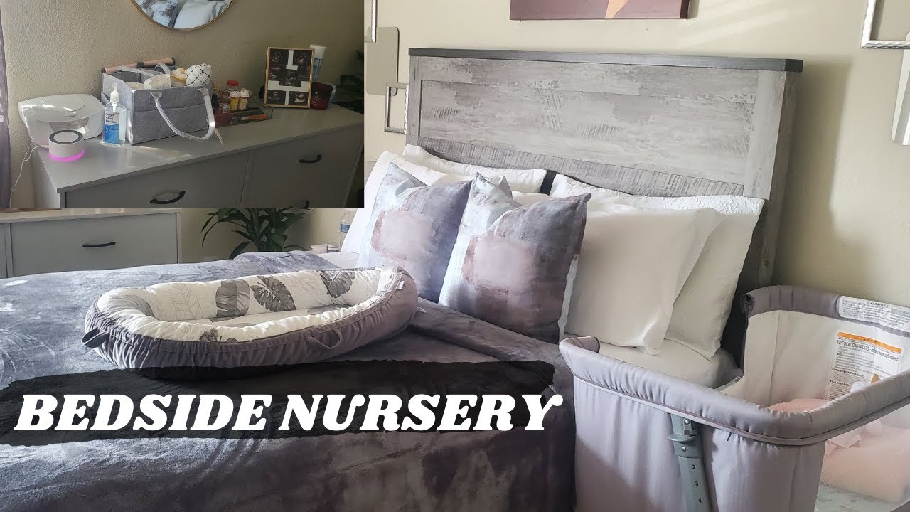 BEDSIDE NURSERY TOUR | SIMPLE PRACTICAL AND MINIMALIST | NEWBORN