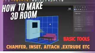 HOW TO MAKE 3D ROOM l basic tool of 3d max l isometric rooms #3dsmax #tutorial