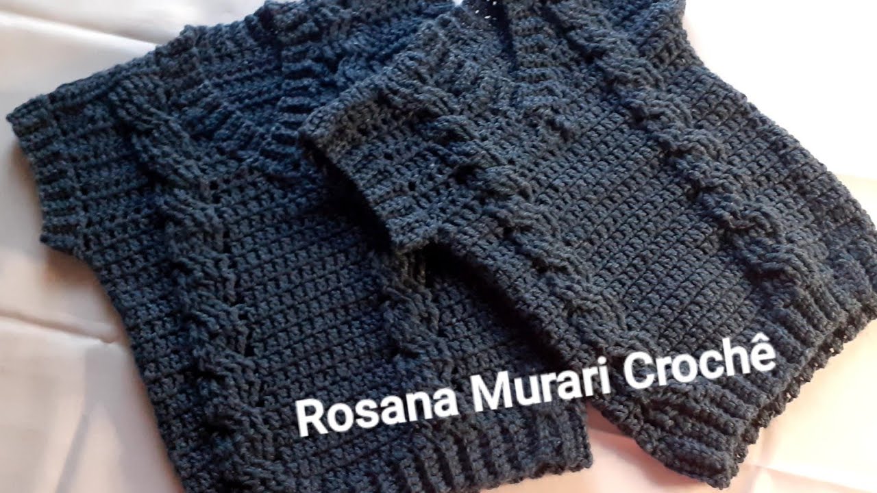 PULOVÊR OU COLETE  INFANTIL EM CROCHÊ