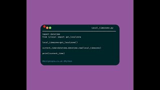 Python tzlocal - Get current time in the local time zone