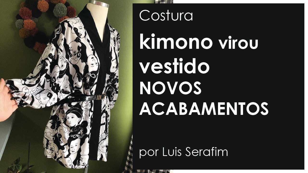 O KIMONO virou VESTIDO /COSTURA FÁCIL / Novos acabamentos.