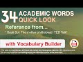 34 Academic Words Quick Look Ref from " Sauti Sol: The rhythm of Afrobeat | TED Talk"