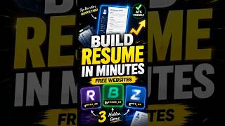 Build Your Resume For FREE #career #resumetips #shortsfeed #ytshorts #shortsviral #resume