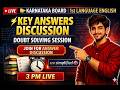 SSLC 10th-2026 1st LANGUAGE ENGLISH KEY ANSWERS DISCUSSION LIVE | KARNATAKA BOARD EXAM 2026