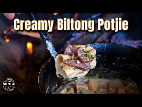A Potjie Masterpiece in Less Than 30 Minutes? (A BOLD statement!) | Creamy Biltong & Pasta Potjie
