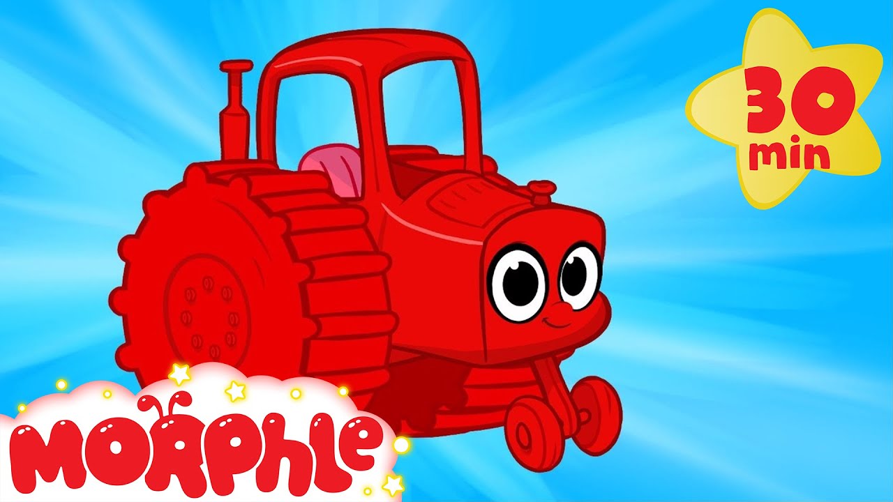 ⁣My Red Tractor - My Magic Pet Morphle Vehicle Compilation With Trucks Fire Trucks and More