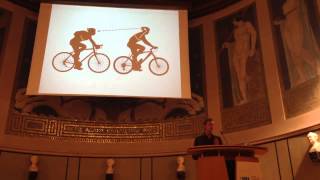 TEI2014: Wouter Walmink presents LumaHelm
Wouter Walmink from the Exertion Games Lab at RMIT University in Melbourne, Australia, presents Displaying Heart Rate Data on a Bicycle Helmet to Support Social Exertion Experiences at TEI14, the international conference on Tangible and Embedded Interaction in Munich, Germany. TEI2014: Wouter Walmink presents LumaHelm