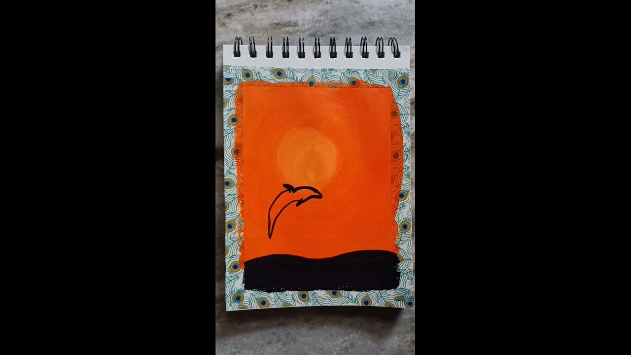 Dolphin and the sea ||Acrylic Painting ideas for beginners || Easy Acrylic Painting