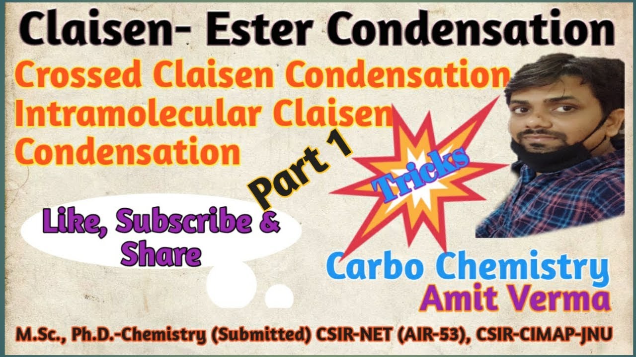 Claisen Condensation|Part 1|Mechanism & Trick|Crossed and Intramolecular Claisen ester condensation|