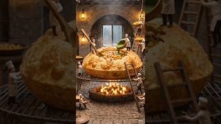 We Needed A Ladder To Cook This Giant Pani Puri! 🪜🔥 (#Extreme #Food Challenge #food art)