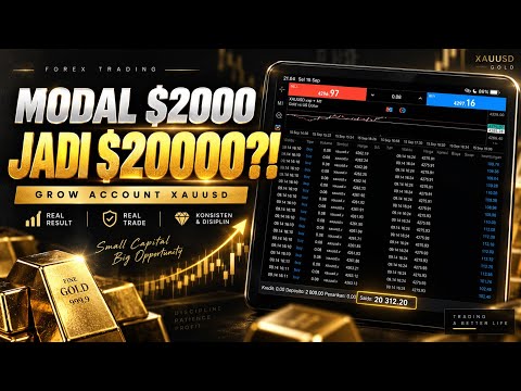 TANTANGAN GROW AKUN! Trading XAUUSD Modal $2.000 Jadi $20.000